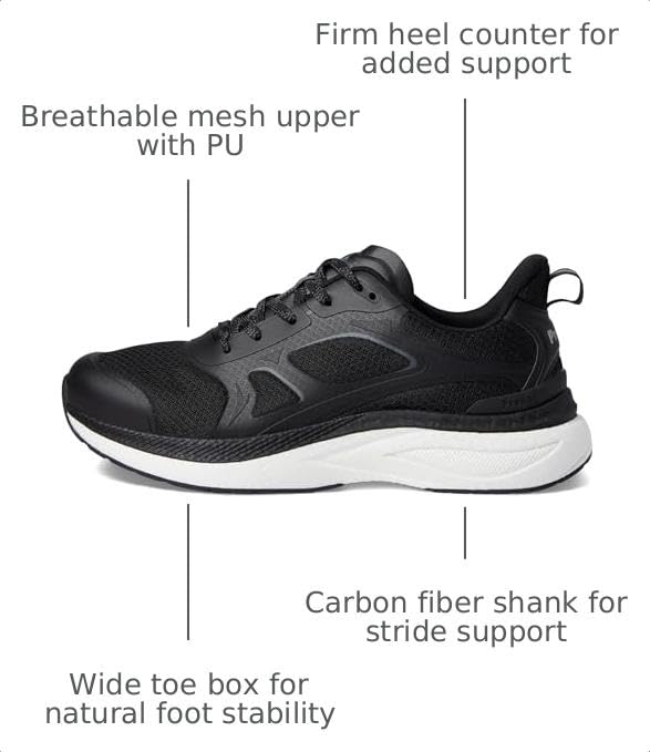Image of Propet Mens 392 Durocloud Walking Walking Sneakers Shoes - Black