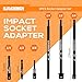 GURADESIGN 10“ Long Impact Socket Adapter Set for Drill 6-Piece, 10