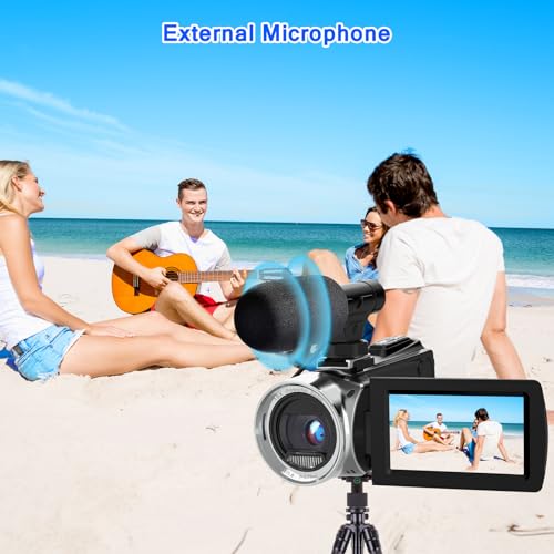 ISHARE Video Camera 4K 48MP Camcorder,Digital YouTube Vlogging Camera Recorder 270° Degrees Flip Screen with 2 Batteries and a 32G SD card - Image 2