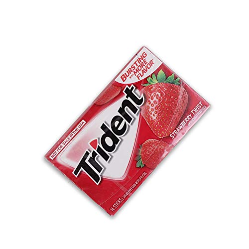 Image of Trident Strawberry Twist Sugar Free Gum, 14 Sticks, 0.92 oz ℮ 26 g