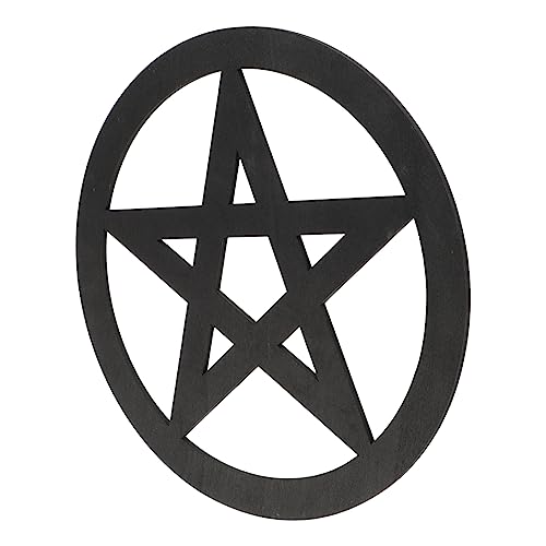 BESTYASH Talla De Madera De Pentagrama Pentáculo Exquisito