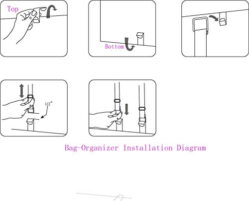 Inogih Bag-Organizer Rack-Purse Handbag-Hanger Holder-Storage Over The Door Closet(Rack For Handbags/2 Pcs Hold 20 Bags) #TOP4