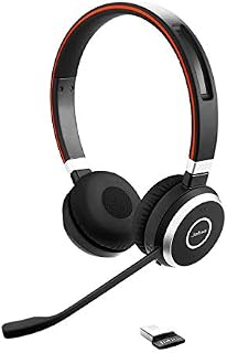 Jabra Evolve 65 SE Wireless Stereo Headphones - Bluetooth, Noise-Canceling Microphone, Long Battery Life, Dual Connectivity, MS Teams Certified, Supports Other Platforms - Black