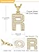 U7 Gold R Necklace Men 18K Gold Plated Chain Bling Hip Hop Costume Jewelry Full CZ Iced Letter Pendant Initial Necklace