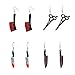 4 Pares de Pendientes Colgantes de Daga con Cuchillo Punk, Pendientes de Cuchillo con Estampado de Sangre de Acrílico Gótico para Mujeres, Niñas, Adolescentes, Hip Hop, Joyería de Fiesta de Halloween