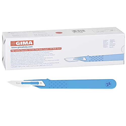 GIMA - Sterile Einweg-Skalpelle, Standardmodell, Nr. 24, 10er-Pack, 27068