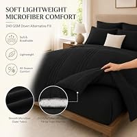 Velorose Queen Comforter Set with Sheets, 7-Piece Bed in a Bag Queen Black — image 2
