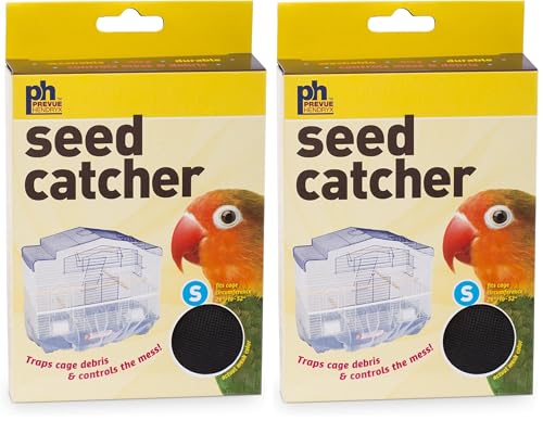 Image of Prevue Pet Products 820B Mesh Bird Seed Catcher, Black, Small /7 inch (Pack of 2)