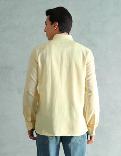 Image of Arrow Solid Slim Fit Formal Shirts for Men - Full Sleeve Shirt for Man