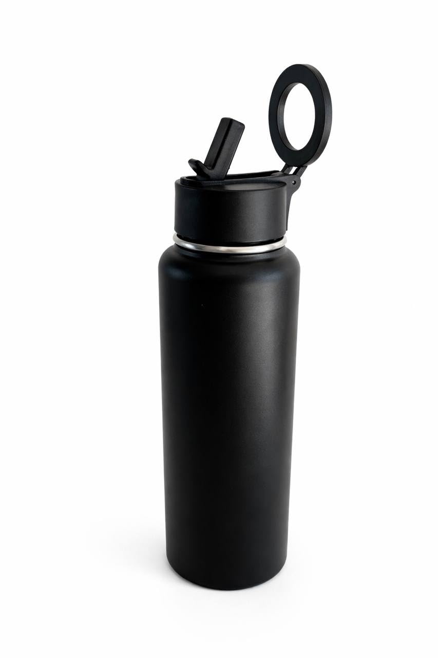 Photo 1 of **MISSING PARTS**
40 oz Magnetic Water Bottle with Phone Holder, Insulated Stainless Steel – Compatible with MagSafe, Straw Lid & Carry Handle – Hands-Free Hydration for Gym, Hiking, Vlogging – Cold 24H Hot 12H