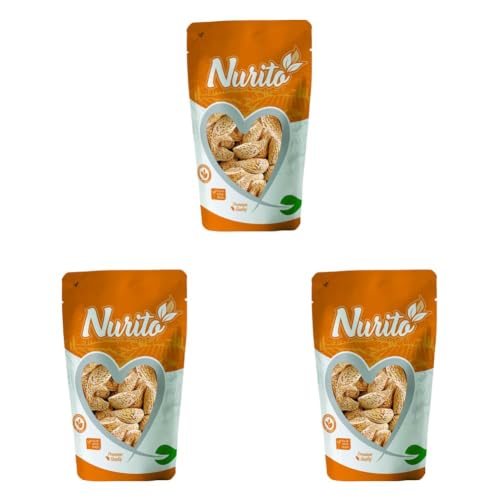 Image of Nurito Kagazi Badam 250 Grams - Thin Shell Almonds | Light Shell Almonds Packed with Protein, Fiber, and Vitamins | Badam with Soft Shell - Easy to Crack, Supports Brain Health and Boosts Energy - Great Nut Snack Option for Office, School, or Fitness Enthusiasts