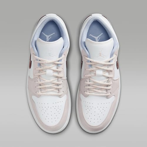 Air Jordan 1 Low Women's Shoes (IB8859-101, White/White/Light Soft Pink/Ironstone)4