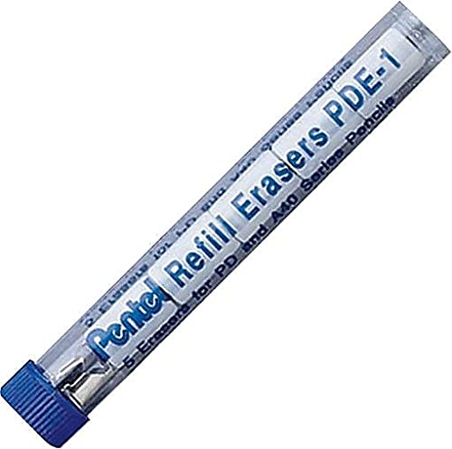 Pentel Pde1 Eraser Refills, Pde1, 5/Tube #TOP1