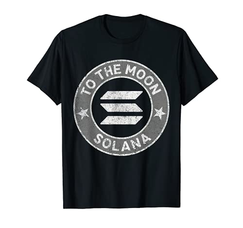 Retro Vintage To The Moon Solana Blockchain | Solana Crypto T-Shirt
