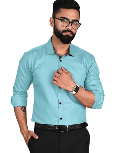 DressBerry Casual Shirt for Men Regular Fit Long Soild Sleeve Shirt Suitable for Event, Formal Wear in neutral