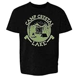 Pop Threads Camp Crystal Lake Counselor T Shirt Horror Movie Black 4T Toddler Kids Girl Boy T-Shirt