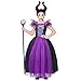 Widmann - Costume Malefizia per bambini, vestito, copricapo, Halloween, carnevale, festa a tema
