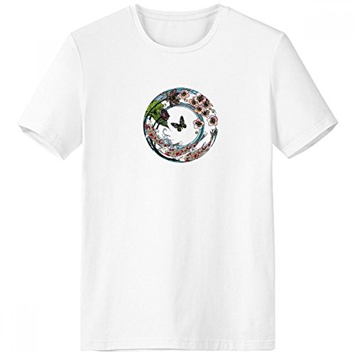 T-shirt blanc Homme Carpe Sakura sans étiquette pour un confort optimal en été