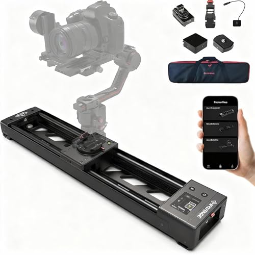 Image of IFOOTAGE Shark Slider Nano Bundle, 16.6inch 2 Axis Motorized Camera Slider, APP/IPS Touch Screen Control, Mini Slider Dolly Rail Video Stabilizer, Payload 7.7lbs