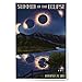 Solar Eclipse 2017 - Summer of the Eclipse (12x18 Art Print, Wall Decor Travel Poster)