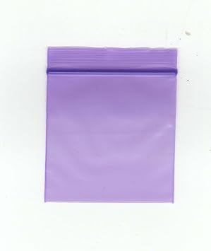 Fenny's Creations 25mm x 25mm Clear Printed Reusable Ziplock Bags, Transparent, Polythene Purple 100pcs 1" x 1" 2.5cm x 2.5cm