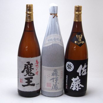 Amazon.co.jp: セレクション芋焼酎福袋3本セット(森伊蔵 魔王 佐藤黒
