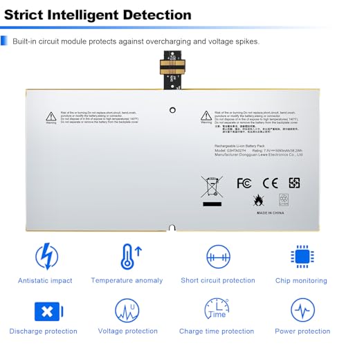 Image of ASUNCELL G3HTA027H DYNR01 Laptop Battery Replacement for Microsoft Surface Pro4 Pro 4 1724 12.3 inch Tablet DYNRO1 G3HTA026H G3HTA027H 7.5V 38.2Wh 5087mAh