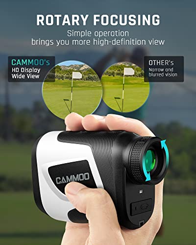 Cammoo Golf Rangefinder, Golf Laser Rangefinder 1100 Yards, Slope & Flagpole-Lock Mode, Accurate Measurement, Focus & Vibration, Usb Charging, 6X Magnification, Best Gift For Golfing & Measurement #TOP2