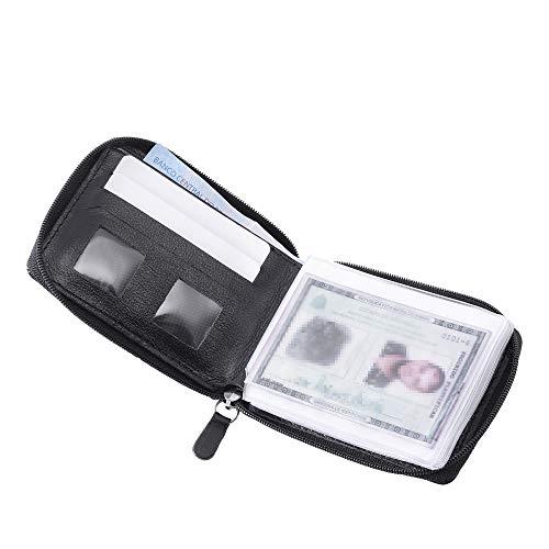 Carteira Masculina Porta CNH Couro Legítimo Fechamento Zíper 188 (Preto)