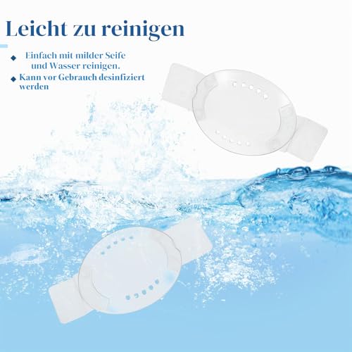 Augenschutz nach Kataraktoperationen, Kunststoff, bequem, transparent, mit Belüftungslöchern, für Kinder und Erwachsene nach Operationen, Augenschutz, 6 Stück
