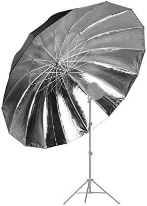 EMART Photography Parabolic Umbrella, 71''/180cm Large Professional Photo Studio Translucent Black/Silver Umbrella, Big Soft Lighting Shoot Through Umbrellas for Studio Lights, Camera,Shooting,Photos