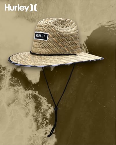 Image of Hurley Men's Straw Hat - Bayside Lifeguard Straw Sun Hat