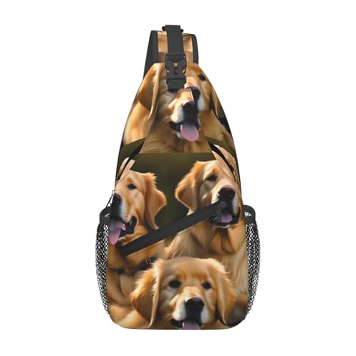 Mochila cruzada con estampado Golden Retrievers miniatura 1