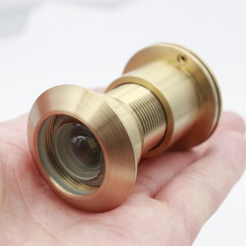 Image of Safety Security One Way Front Door Viewer with 220 Degree Angle, Heavy Duty Peephole Made by Brass with Privacy Cover, Antique Bronze, Pack of 1