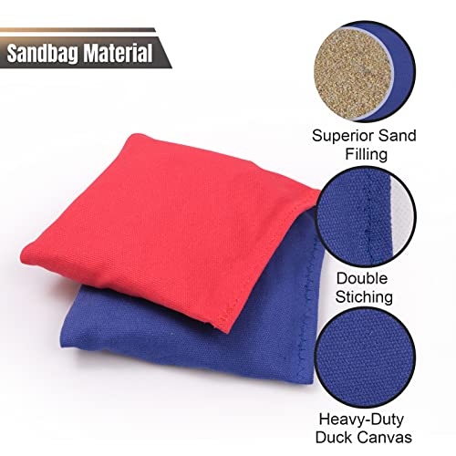 Image of Cornhole Set 4x2 and 3X2 Regulation Size Corn Holes Sets with Carrying Bags & 8 Bean Bags Cornhole Boards Bean Toss Games for Adults Family Outdoor Beach Lawn Outside Backyard Games