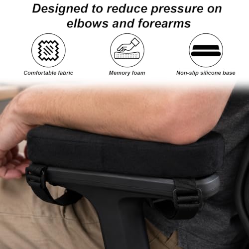 Gosknor 2pcs Office Chair Arm Pads, Memory Foam Non-Slip Armrest Cushion by Gosknor - Image 3