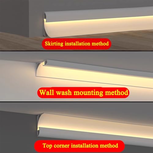 Moldura de aluminio para eliminar reflejos molestos con luz LED en el salón 5