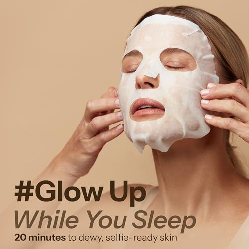 Image of Skin 2.0 Retinol & Vitamin E Sheet Mask - Anti-Aging, Acne Scar & Hyperpigmentation - Hydrating, Dermatologist Tested Korean Skincare - Clean Beauty, Cruelty-Free, All Skin Types - 5 Masks