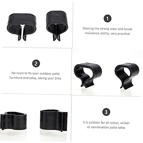 MUSISALY 12 Pçs Clipe De Cadeira De Rattan Sofá Ao Ar Livre Móveis De Vime Cadeira De Vime Clipes De