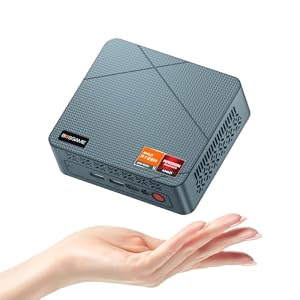 BOSGAME E2 Air Mini PC, AMD Ryzen 5 3501U up to 3.7GHz, 8GB RAM 256GB SSD, 4K Triple Display HDMI DP Type-C, Dual LAN, Faster than N100/N150 Mini Desktop, Factor Desktop for Home Office Business