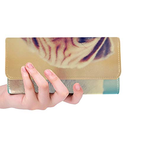 Preisvergleich Produktbild Einzigartige Nette Chihuahua-Mops-Mischungs-Welpen-Tucke... Geldbörse-Lange Geldbeutel-Kreditkarteninhaber-Fall-H...