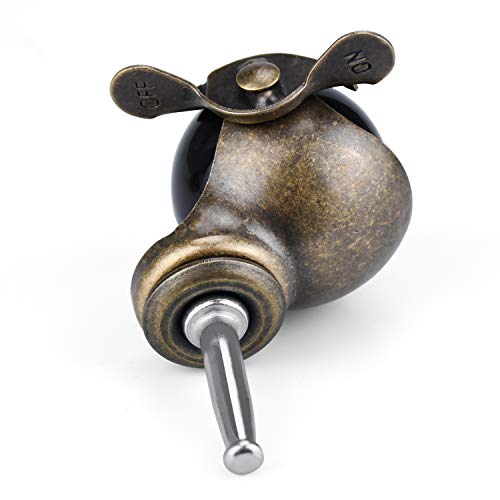 Ball Caster Wheels Set Of 4 Stem Caster 2 Inch Swivel Caster Replacement With 4 Stem Sockets Antique Brass Castors (Stem Caster With Lock) #TOP4