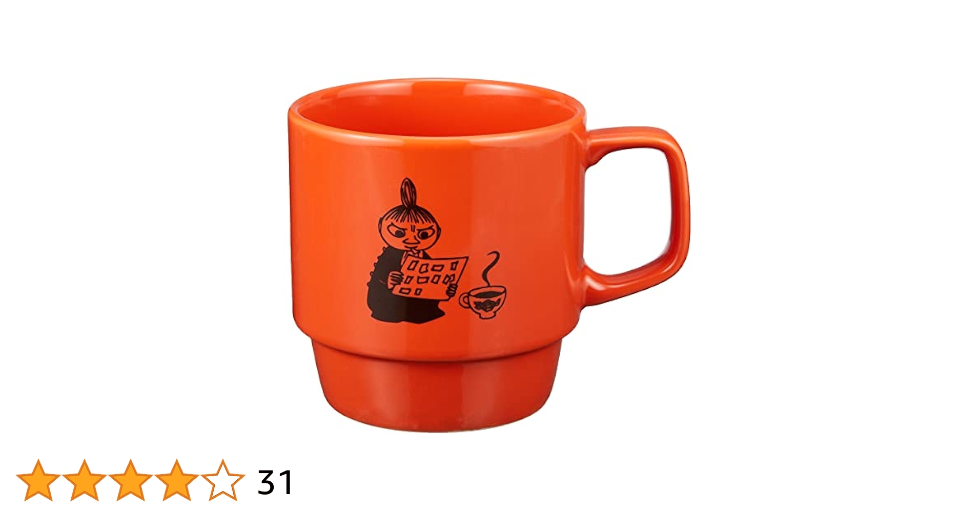 mugimug むぎマグ Moomin MM4302-11 Stacking Mug, Red, Approx. 11.8 fl oz (340