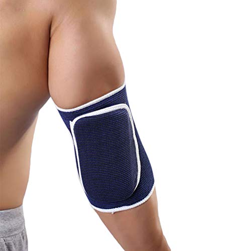 Ycyu 1 Pair Compression Elbow Pads Arm Brace Support Fitness Arm Knee Protector Volleyball Basketball Breathable Elbow Wraps (Blue) #TOP2