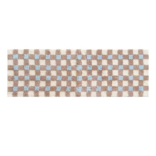 Soft Flocking Area Rugs Indoor, Non-Slip Decor for Hallway Bedroom Living Room Bathroom Entrance Floor Mat(40x60cm)