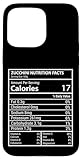 Carcasa para iPhone 15 Pro MAX Calabacín Información Nutricional Diseño de Gráficos de Alimentos Informativos