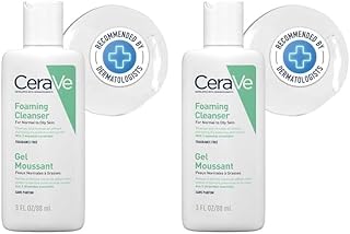 CeraVe Foaming Cleanser For Normal To Oily Skin (88ml) - Dermatologist-Developed Facewash | Non-Comedogenic And Fragrance-...