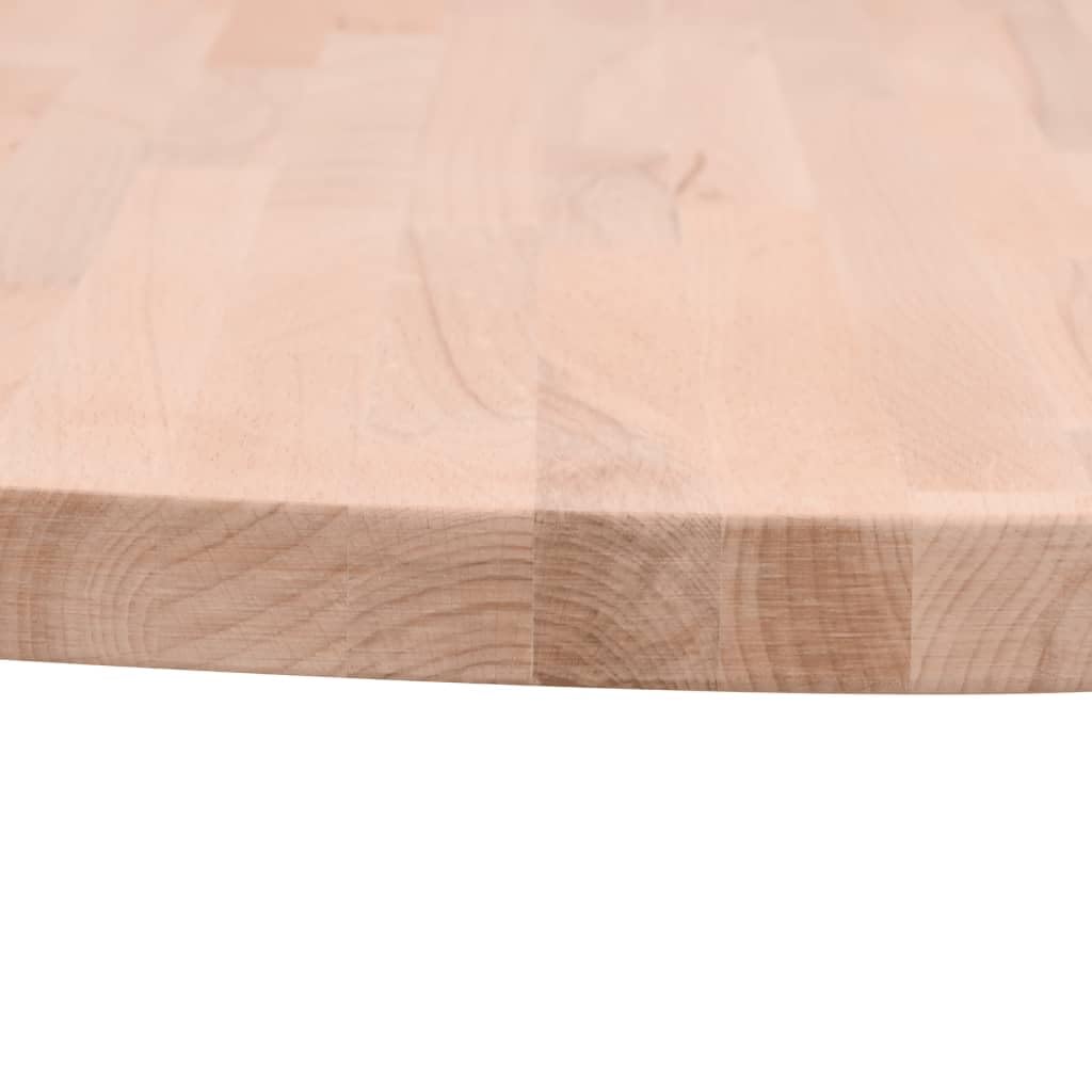 vidaXL Tischplatte, Holzplatte Holztischplatte Rund, Ersatzplatte Platte für Beistelltisch Bartisch, Massivholztischplatte Esstischplatte, Ø80x1,5 cm Massivholz Buche