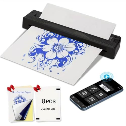 WXHOWXH Tattoo Stencil Printer for Tattoo Artists and Beginners,300 DPI Tattoo Machine with Tattoo...