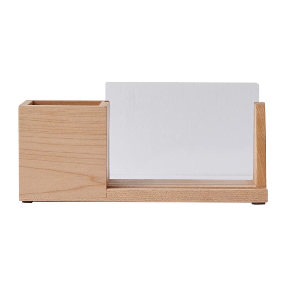 Pojemnik na długopisy Tidy na biurko do biura, domu, organizer z drewna z szufladami, organizer na długopisy i ołówki (Maple1) (Maple1)